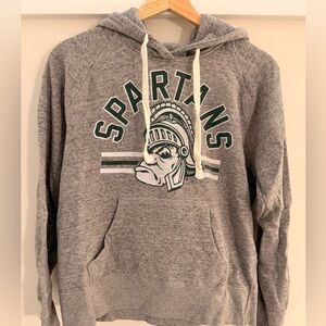 MSU Spartans Gray Hoodie Sweatshirt